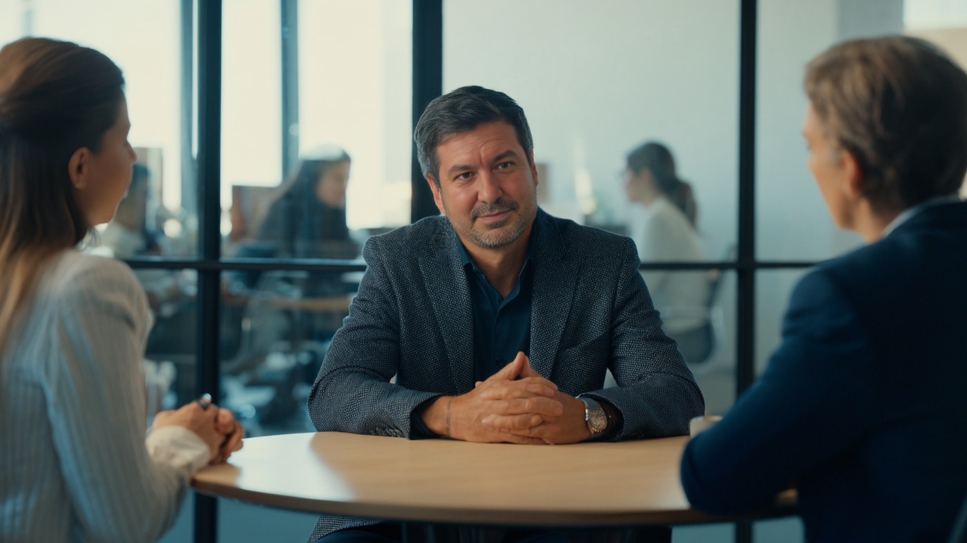 Anthony Lang facilitating a workplace mediation conversation